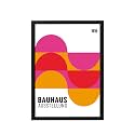 BLINKART Vintage Bauhaus Geometric Poster | 8x12 Inch (A4) Framed Wall Art | Retro Mid Century Abstract Print | Aesthetic Decor for Living Room, Bedroom &amp; Office | Gallery Exhibition Print (D106)