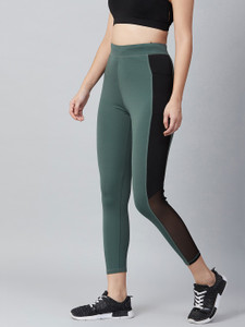 blinkin color block women multicolor tights