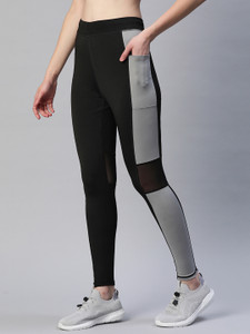 blinkin color block women multicolor tights