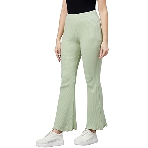 BLINKIN Womens Stretch Fit Mid Rise Ribbed