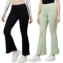 BLINKIN Women39s Stretch Fit Mid Rise Ribbed