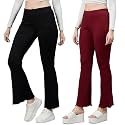 BLINKIN Women39s Stretch Fit Mid Rise Ribbed