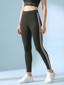 blinkin striped women black tights
