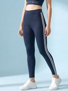 blinkin striped women blue tights