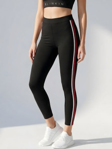 blinkin striped women red black tights