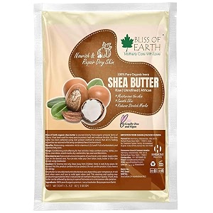 bliss of earth organic raw shea butter 100 raw and unrefined shea butter for hair amp skin 100 pure and natural deep moisturizing 100 g ivory 100 gm