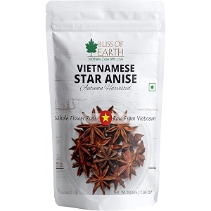 bliss of earth 200gm vietnamese star anise whole spices chakri phool badiyan for indian cuisine exotic tea biryani amp rice