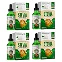 Bliss of Earth Stevia Liquid Drops Sugar free Zero Calorie Diabetic and Keto Friendly Sugar Substitute Glycerin Free 99.8% REB Glass Bottle Pack of 4x30ml