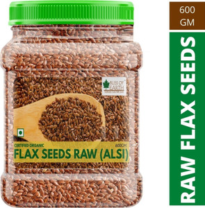 bliss of earth 600gm certified organic flax seeds raw superfood for weight loss brown flax seeds 600 g