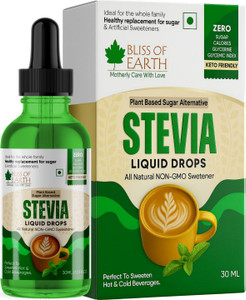 bliss of earth glycerine free original 998 reb-a stevia liquid drops sugarfree 30ml glass bottle sweetener 30 ml