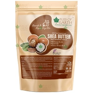 bliss of earth organic ivory shea butter 1kg for skin raw amp unrefined african great for face skin body lips diy products