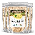Bliss of Earth Organic Unpolished Sesame Seeds 5x600 gm White For Eating, Raw Til Seeds