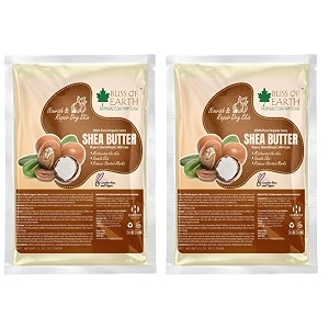 bliss of earth pure organic ivory shea butter raw unrefined african 2x100gm great for face skin body lips diy products