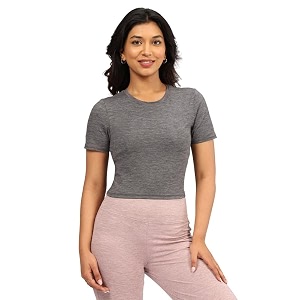 BlissClub Polyester Blend Women T-Shirt Modern Fit