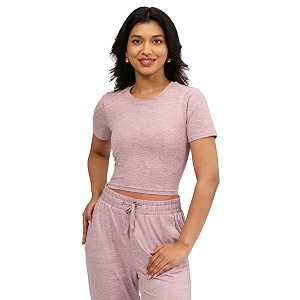 BlissClub Polyester Blend Women T-Shirt Modern Fit