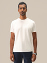 BlissClub Solid Men Round Neck White T-Shirt