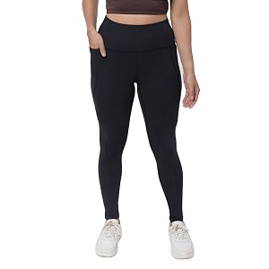 blissclub women groove-in cotton leggings  high-waist  ankle length  adjustable inner drawcord  2 deep side pockets  cottonsoft fabric  leggings for women