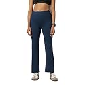 Blissclub Ultimate Flare Pants for Women Above 5'5 ft Tall | Ribbed Waistband, 4 Pockets | High Waist Trousers and Formal Pants for Office wear