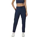 BlissClub Women Mid Rise Tapered Casual Pants