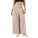 BlissClub Womens Cloud Box Pleat Pants -