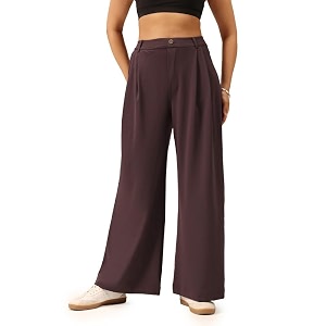 BlissClub Womens Cloud Korean Pants High-Rise fit