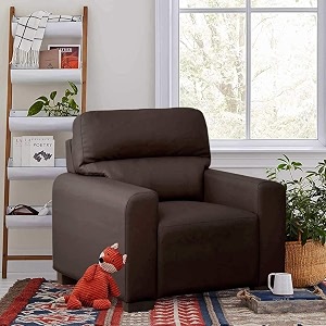 blisscraft- nicester 1 seater leatherette sofa brown