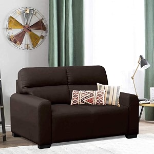 blisscraft- nicester leatherette 2 seater sofa set brown