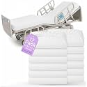 BLISSFORD 12 Pack Fitted Hospital Bed Sheets for Home Use, 36 x 84 x 12