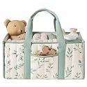 Blissful Diary Leaf Diaper Caddy Organizer, Storage Basket, Sage Leaf