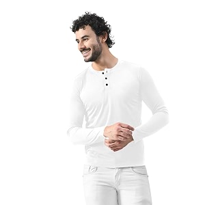 Blisstone Mens Long Sleeve Henley T-Shirt with