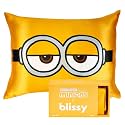 Blissy Toddler Silk Pillowcase - 100% Pure Mulberry Silk - 22 Momme 6A High-Grade Fibers - Soft and Gentle Silk Pillowcase for Kids Hair and Skin (Toddler, Minion)