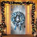 BlissYard Christmas Door Cover 35x71 Inch Gnome