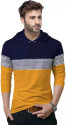 BLIVE Men Printed Hooded Neck Cotton Blend