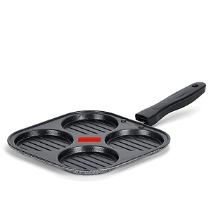 non stick 4 cavity aluminium uttapam maker  mini uttapam pan tawa  multi snack pancake maker for home and kitchen