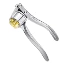 Stainless Steel Hand Press Garlic Crusher for Kitchen Cooking | Multi-Function Manual Pressed Mincer Cutter for Garlic & Ginger | Easy to Squeeze & Clean for Kitchen (Silver)
