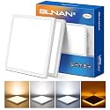 BLNAN 2 x LED Ceiling Light Flat, 18 W Ceiling Light with 2000 K Night Light, 1800 lm, Warm Neutral, Cold White, 3000 K / 4000 K / 5000 K, Panel for Hallway, Bedroom, Kitchen, Balcony, Basement