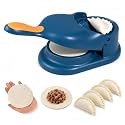 BLNAN Momos Maker Tools - Momo Maker Machine & Mould Set, 4 in 1 Puri Kachori Gujiya Maker Machine, Dumpling Sheets, Gujiya & Karanji Moulds, Kozhukattai & Kolukattai Maker (Blue, Medium)