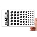 Blocked Original Vinyl Webcam Cover Stickers | Restickable & Stackable Privacy Covers | for All Camera-endable Devices | 3-Sizes | 57 Black Tabbed (Muted Matte)