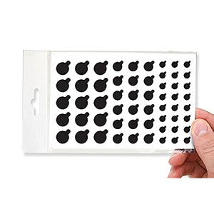 blocked webcamcamera vinyl covers  low-tack restickable webcam sticker  multiple sizes  black 57-pack tabbed muted matte