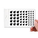 BLOCKED Webcam/Camera Vinyl Covers | Low-Tack Restickable Webcam Sticker | Multiple Sizes | Black 57-Pack Tabbed (Muted Matte)
