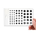 BLOCKED Original Vinyl Webcam Cover Stickers | Restickable &amp; Stackable Privacy Covers | for All Camera-endable Devices | 3-Sizes | 57 White Tabbed (Ultra Glossy)