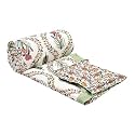 BLOCKS OF INDIA Cotton Single Size Quilt Hand Block Print for Light Winters (60x90 Inches) (Green Patti)