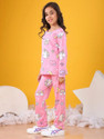 Bloem Girls Top & Pyjama Set Pink Self Design