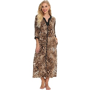 Bloggerlove House Dresses for Women Zip Up