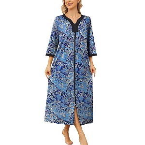 Bloggerlove House Dresses for Women Zip Up