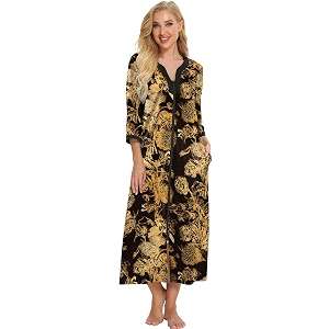 Bloggerlove House Dresses for Women Zip Up