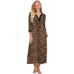 Bloggerlove House Dresses for Women Zip Up