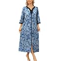 Bloggerlove House Dresses for Women Zip Up