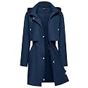 Bloggerlove Women Lightweight Rain Jacket Hooded Raincoat