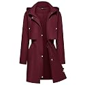 Bloggerlove Women Lightweight Rain Jacket Hooded Raincoat